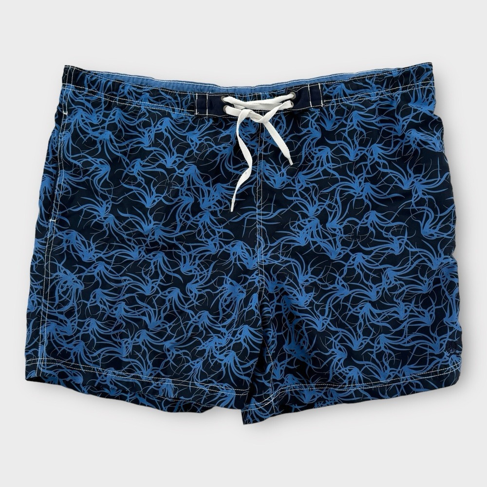 Vintage Tommy Hilfiger Swim Trunks Mens XL Mesh Lined Beach Ocean Blue Floral